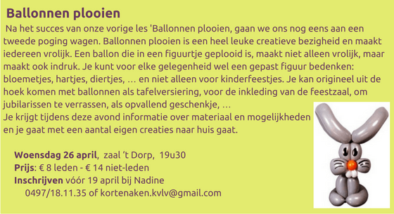 ballon plooien